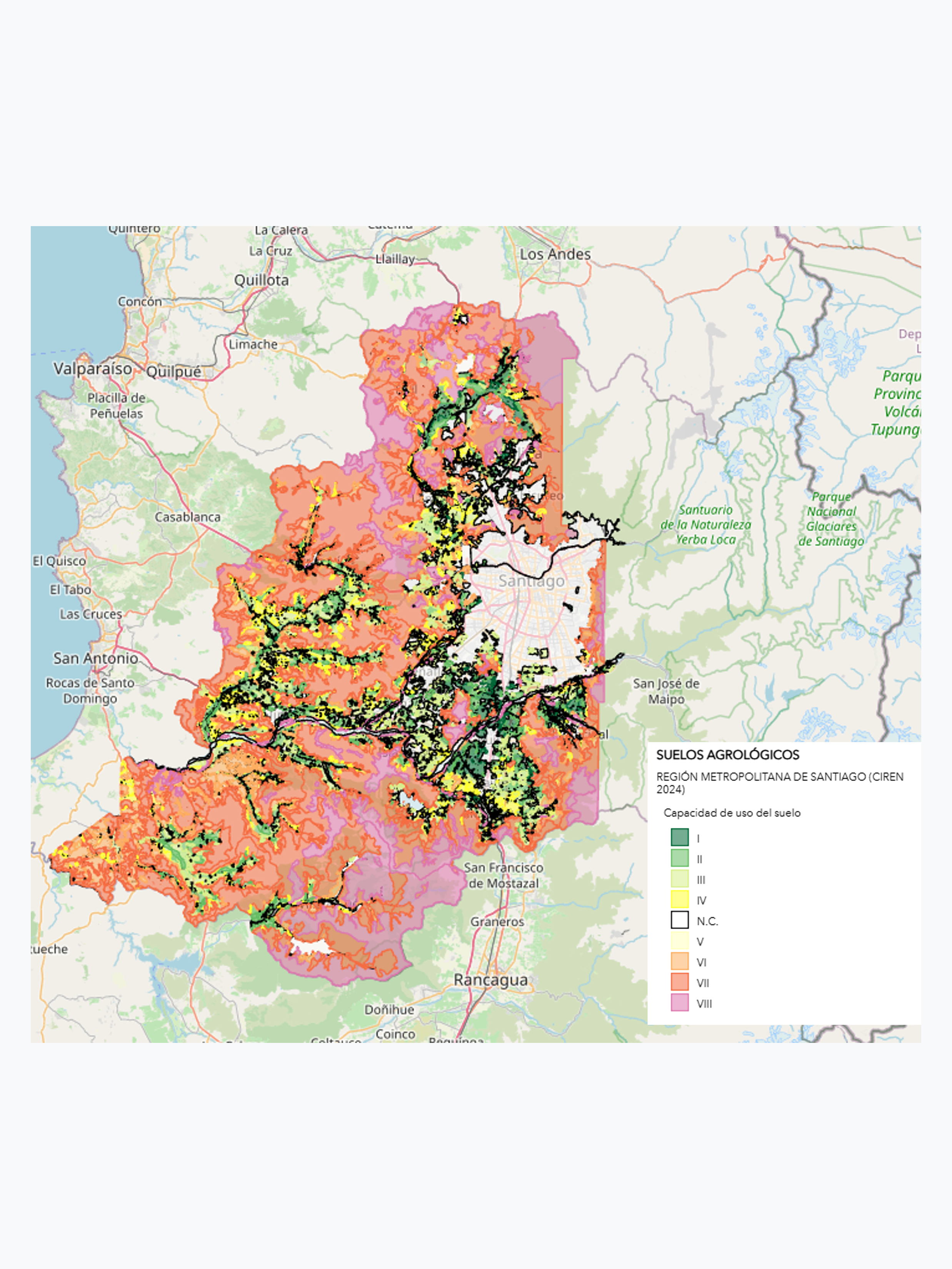 Estudio Agrológico sobre ortoimágenes 1:10.000, Región Metropolitana de Santiago, año 2024