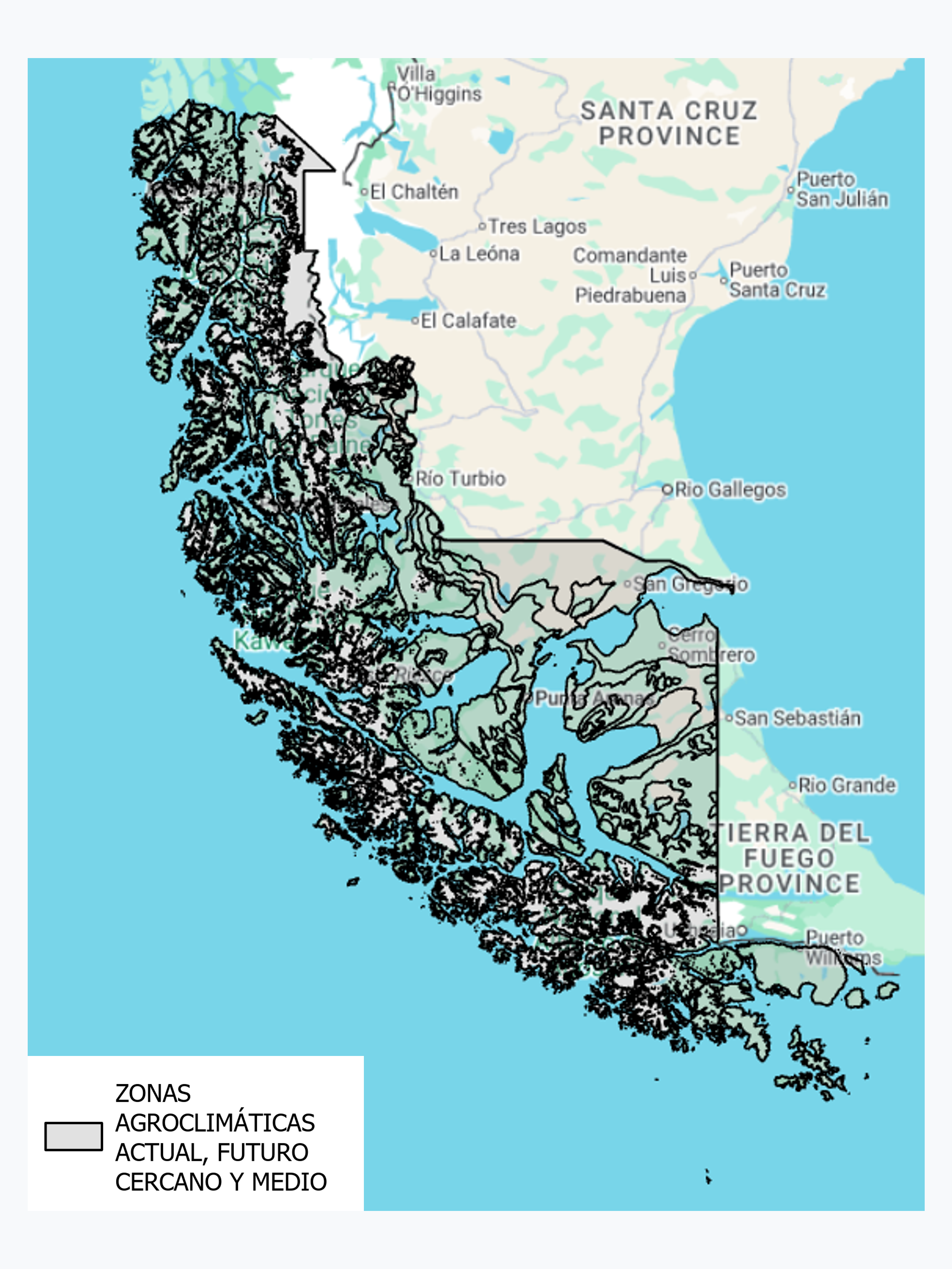 Zonas Agroclimáticas de la Región de Magallanes, año 2023 a escala 1:100.000