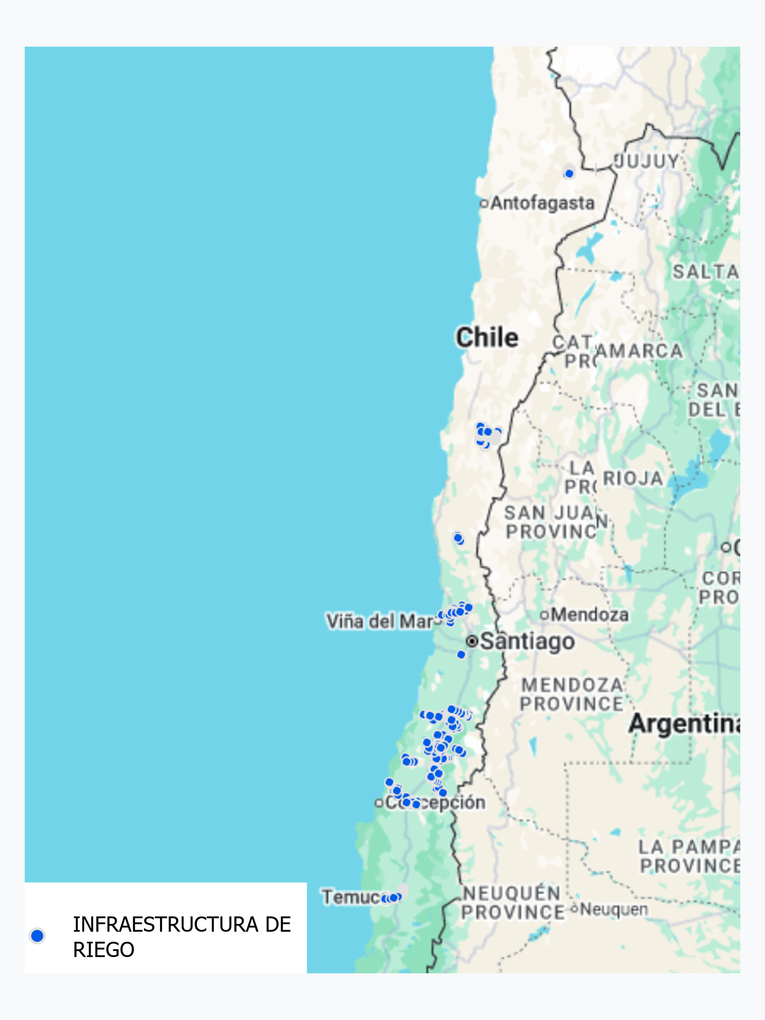 Catastro de singularidades de infraestructura de riego